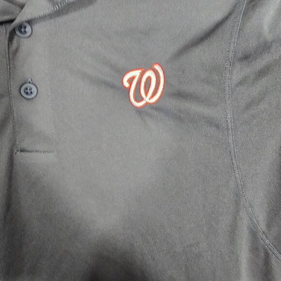 Washington Nationals Blue Polo Shirt Sport-Tek M Embroidered Logo Short Sleeve - Picture 4 of 6